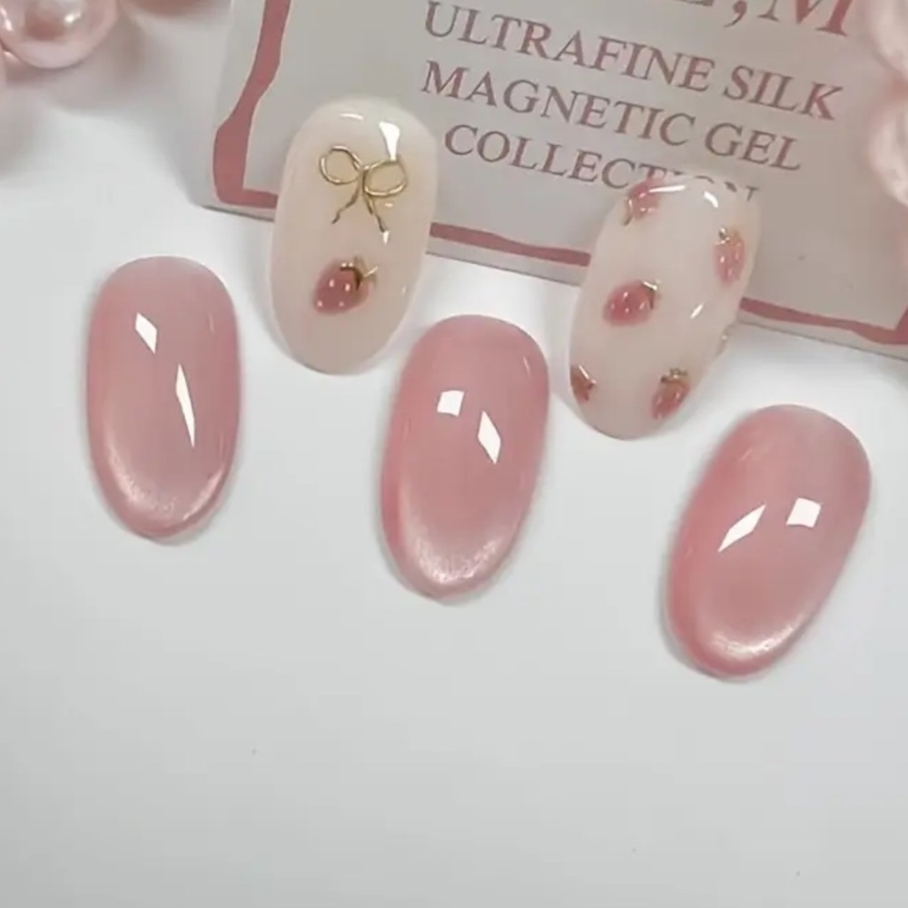 Soft Mauve Cateye Press on Nails